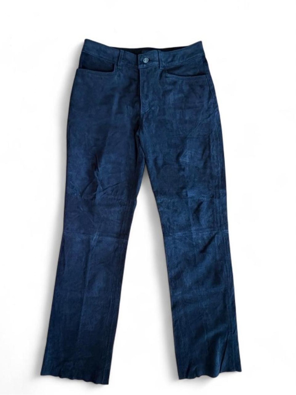 Vtg Suede Straight Leg Pants 9 10 Genuine Leather Y2K 90s Grunge Punk Classic